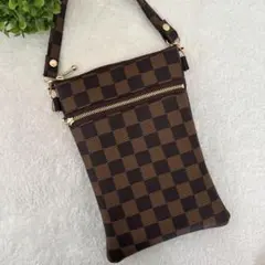 ハンドメイド　市松模様　ポーチ　スマホポーチなど