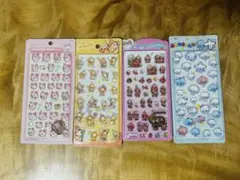 【4点セット】きらきらぷくっとシール 立体シール　透明シール