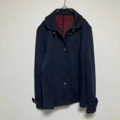 ネイビー ボーダー　ジャケット　ボタン　ポケット　b421
