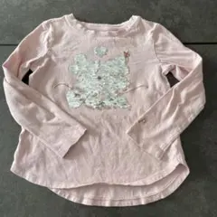 ギャップ横浜正規店購入GAP ピンク スパンコール 長袖カットソー 120cm