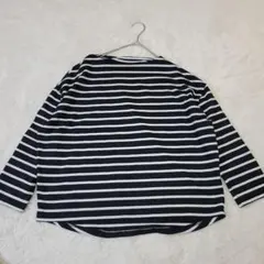 黒と白 ストライプ 長袖シャツ Mサイズ