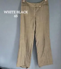 WHITE BLACK 【6S】 グレー ヘリンボーン ワイドパンツ