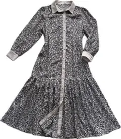 コンティニューデナイスクラップ　フラワープリント長袖シャツワンピース　F 超美品