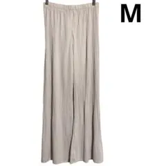 ユニクロ プリーツストレートパンツ NATURAL M