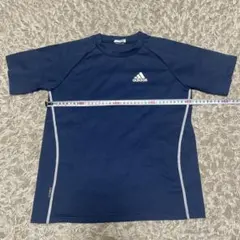 adidas プラTシャツ 半袖　ネイビー サッカー サイズ不明 AD13