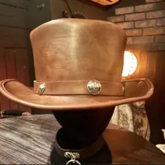 ヴィンテージ テンガロン PUレザー ハット【新品】レトロ スチームパンク 帽子