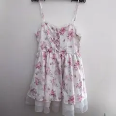 SHEIN　花柄　ロリータ　ノースリーブミニワンピース