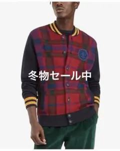 TOMMY HILFIGER チェック柄 スタジャン L