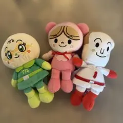 メロンパンナちゃん、赤ちゃんマンしょくぱんマン　ぬいぐるみ 3体セット