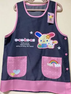 산리오 ウサハナ エプロン Ｍ〜Ｌ 新品未着用タグ付き Sanrio