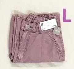 GUジーユーGIRLSバレルレッグジーンズJR Lサイズ　160ピンク