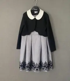 キャサリンコテージ スカラップボレロ 刺繍ワンピース セット140cm