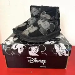 gravis ディズニー Disney ムートン ブーツ 16cm ブラック 黒
