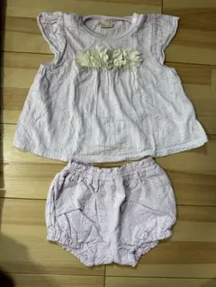 petit main 薄紫 トップスとショーツセット 70