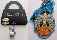 ディズニー　ドナルド　チャーム　＋　キーホルダー　2点セット