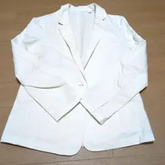 アイボリー コットン テーラードジャケット M