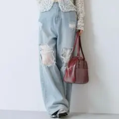 【新品】Kastane レースデニムパンツ