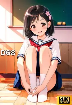 美女イラスト 水着美少女 かわいい デジタルアート D68 お尻