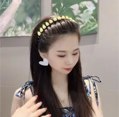 髪を傷めずに前髪や乱れた髪を整える子供用ウェーブヘアバンド