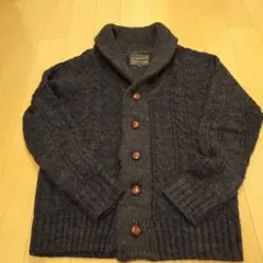 メンズ ニットカーディガン ネイビー Mサイズ