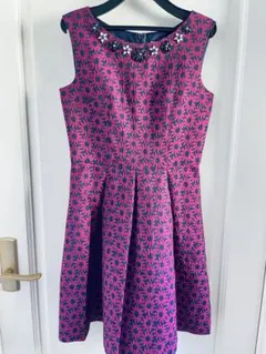 チェスティ　フラワービジュージャガードワンピース 0