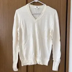 UNIQLO アイボリー Vネック セーター L