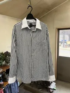 Calvin Klein ストライプ メンズシャツL 日本製