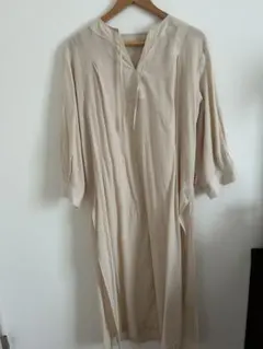 java　ベージュ ロングシャツ 七分袖のサムネイル