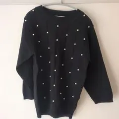 7分袖　ビジューニット