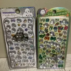 シマエナガ　硬いシール　2枚セット