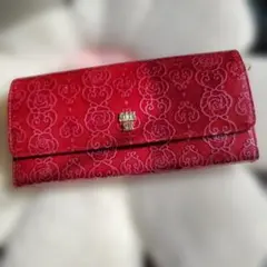 ANNA SUI バラエンボス 長財布 レッド