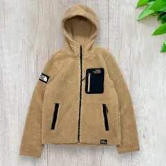 極美品 韓国ノースフェイス ボアフリースパーカー ベージュ 160 21