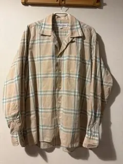 THE CRIMIE オンブレチェック レーヨン オープンカラー シャツ XXL