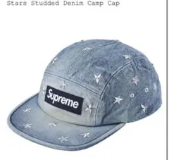 Supreme Stars Studded Denim Camp Cap