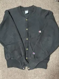 90s 刺繍タグ　Champion リバースウィーブスナップカーディガン