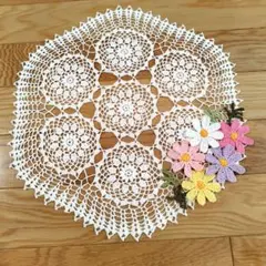 モチーフ繋コスモスドイリー　　３６cm