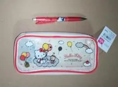 ハローキティ　ペンケース ラウンドジップ（クリア）Opt. シャープペン　新学期