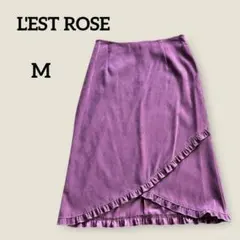 未使用タグ付きレストローズ膝丈スカートM フリル 大人可愛い