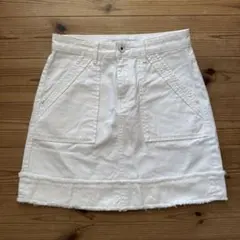 ZARA ⭐︎デニムミニスカート ホワイト XSのサムネイル