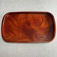 【新品未使用】飛騨高山 けやき工芸 けやき盆 木製トレイ