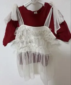 apres jour clair落書きプリントTシャツ、チュールキャミチュニックのサムネイル