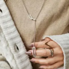 【シルバー】link chain necklace R4N008