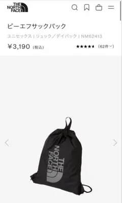 the north face ノースフェイス　ピーエフサックパック　ナップザック