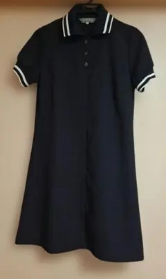 OZOC ブラック ポロシャツスタイル ミニワンピース 半袖