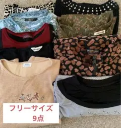 婦人服まとめ売り　フリーサイズ　9点　ワンピース入り！