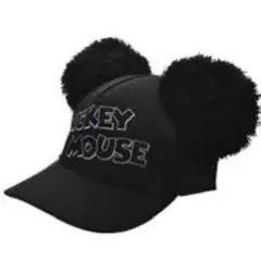 【完売・レア】 ディズニー ミッキー ポンポンキャップ／ブラック ファンキャップ