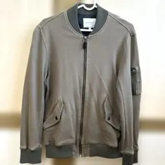 THE SHOP TK MA-1 ブルゾンメンズ M カーキ ジップジャケット