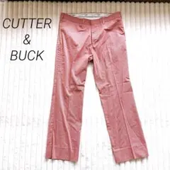 美品‼️カッターアンドバック　ゴルフパンツ　XL相当　ピンク　チェック柄　軽量