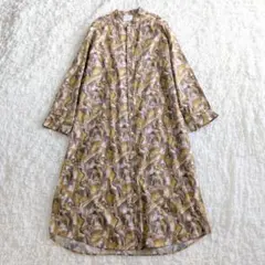 美品✨ユニ yuni ワンピース ベージュ 麻 - メルカリ