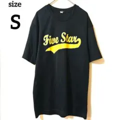 Five Star 半袖Tシャツ 黒 スポーツ 速乾 プリント